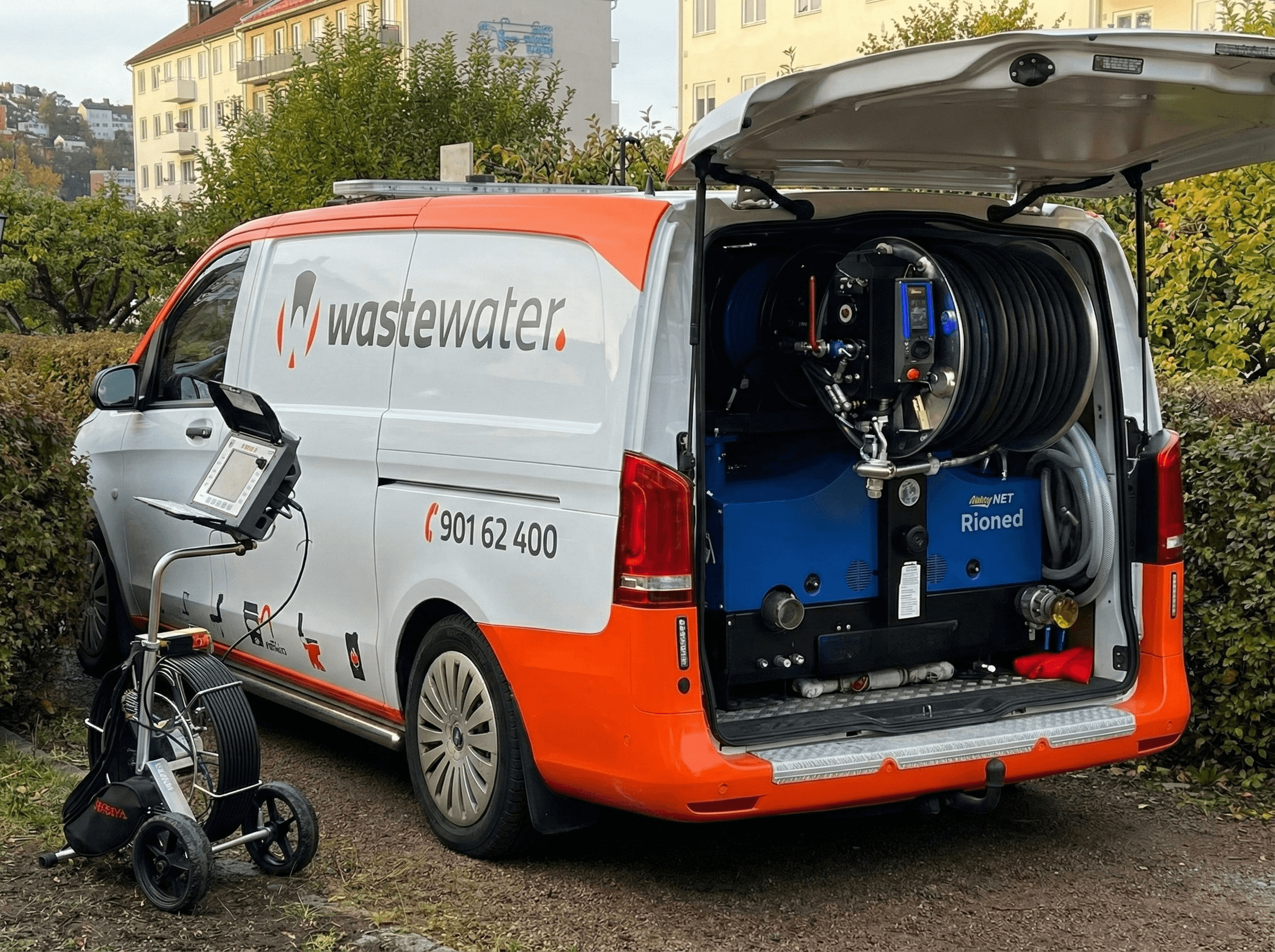 WasteWater spylebil klar for akutt utrykning