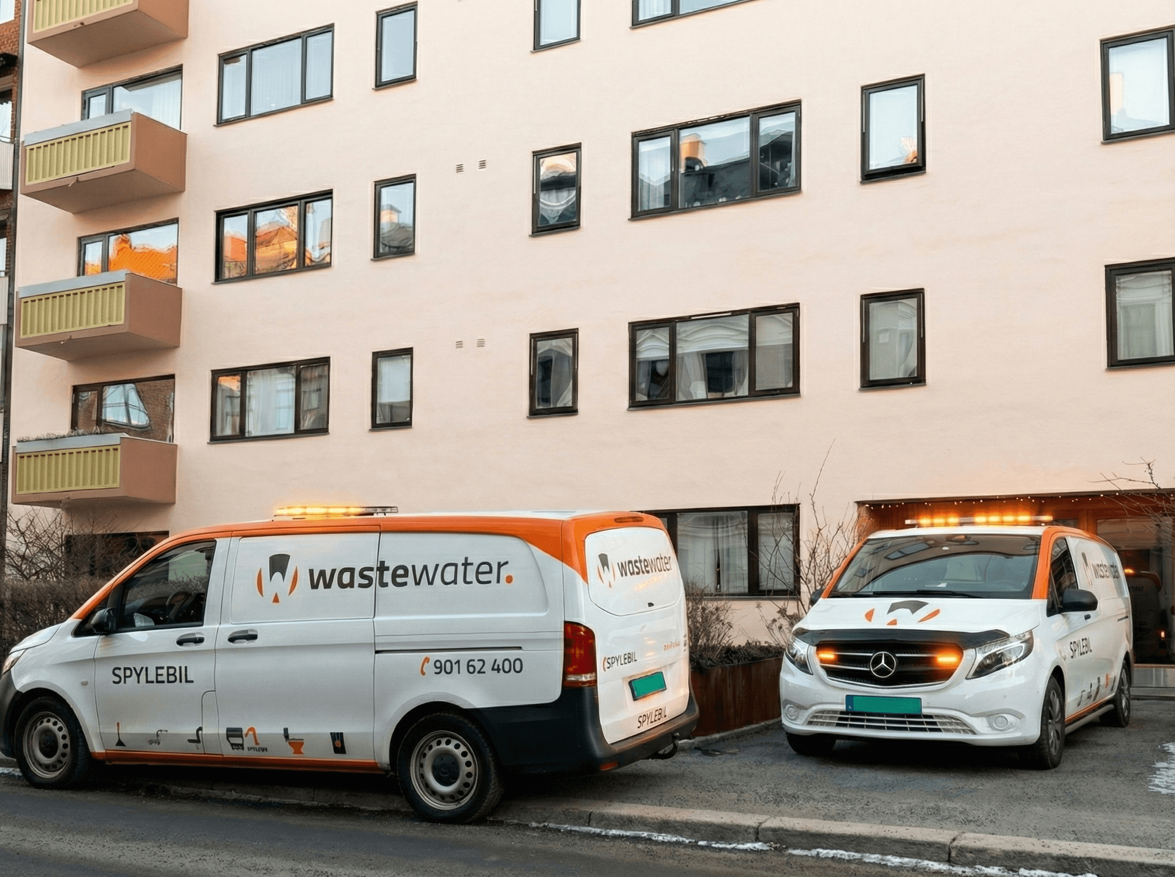 WasteWater spylebiler ved borettslag - profesjonell vedlikeholdsspyling